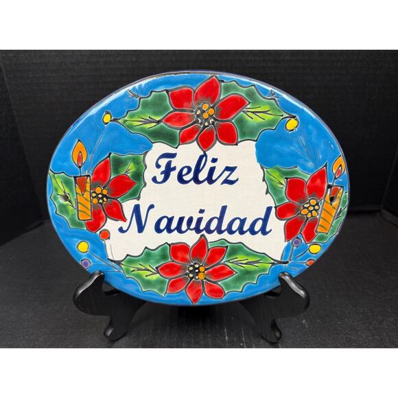 Other - Mexican Wall Tile Plaque Feliz Navidad (Merry Christmas) 9"x8"
